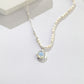 Sterling Silver Opal Pearl Necklace