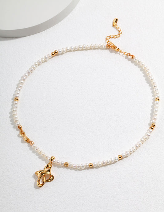 Chinese Knot Pearl Necklace