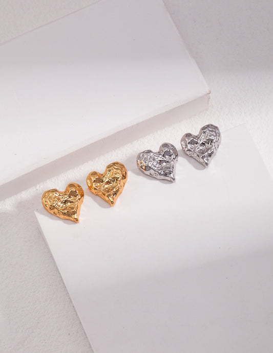 Pure Silver Heart Earrings