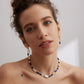 Pure Silver Lazurite Mixed Pearl Necklace